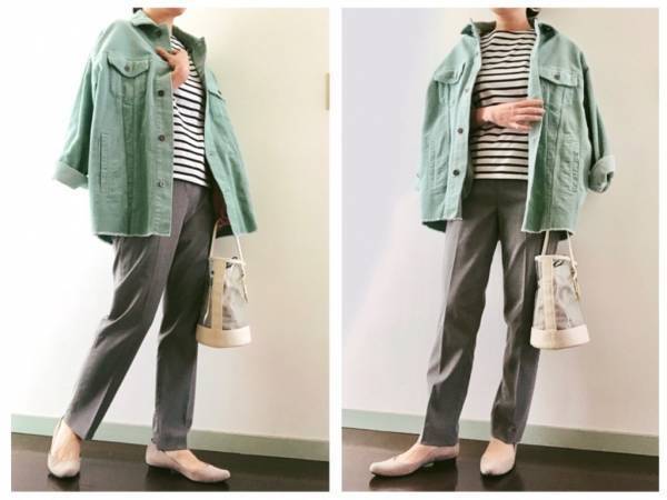 ZARAのグリーンジャケットU3000！　１点投入で旬の大人コーデに