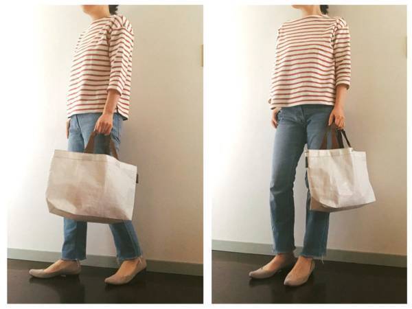 無印良品ボーダーTシャツ2990円。狙い目“今どきカラー”で春コーデ