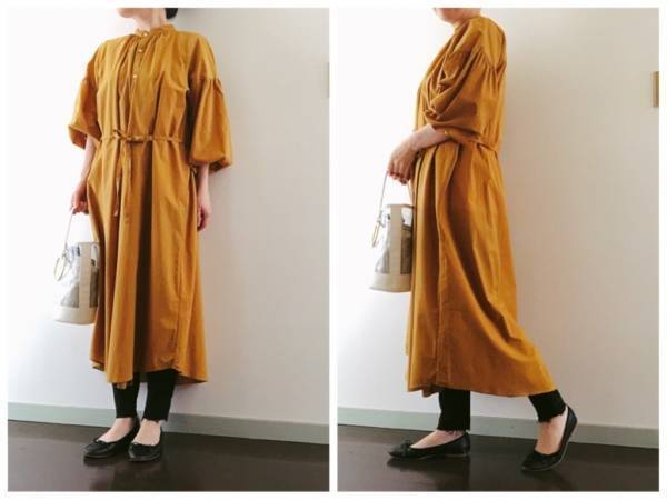 年中使えるGU名作！ 1490円のギャザーOPで旬顔レイヤードコーデ