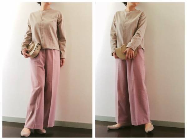 無印良品カーディガン2990円。“プチおでかけ”からリモートワークまで使える