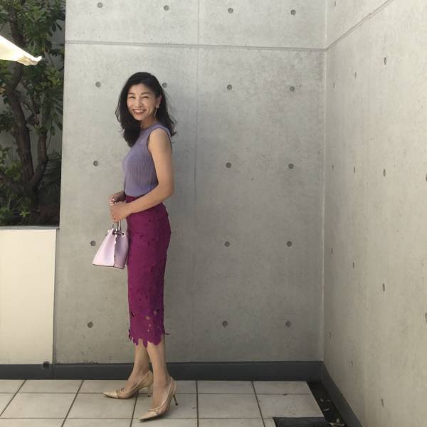 【GU】1490円のレースニットで叶える品良く大人フェミニンコーデ