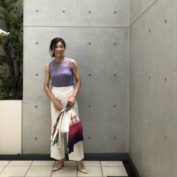 【GU】1490円のレースニットで叶える品良く大人フェミニンコーデ