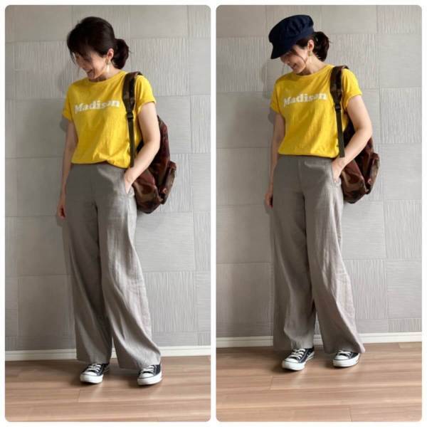 ラフなコーデで垢抜ける！ 大人のための“ロゴT”活用術