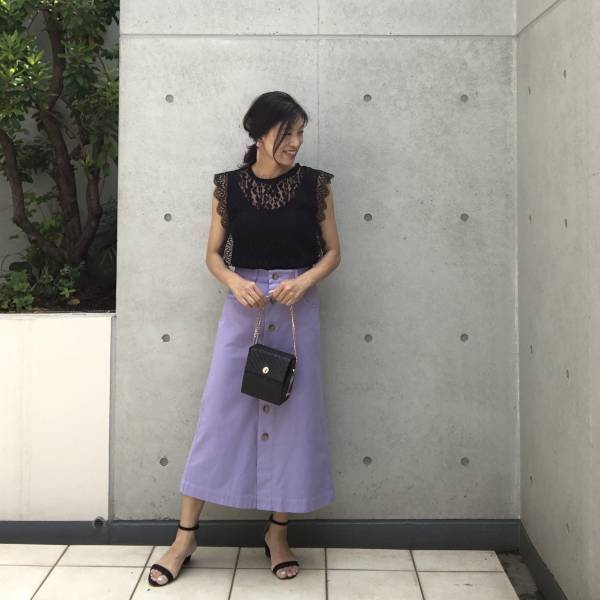 【GU1490円】レースデザインTが最強大人フェミニン！