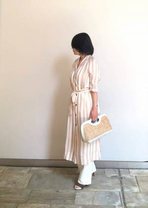 夏はシャツワンピースとマキシ丈ワンピースが気分