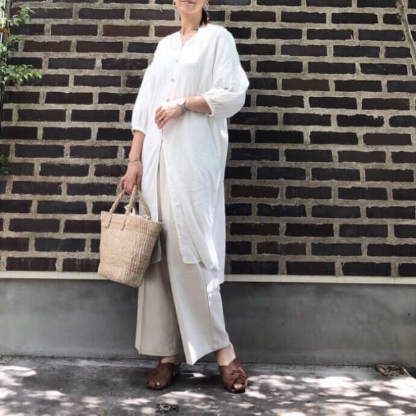 しまむらコットンワンピースが高見え！ 簡単着回しコーデ術