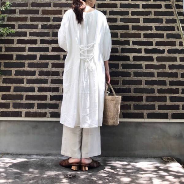 しまむらコットンワンピースが高見え！ 簡単着回しコーデ術
