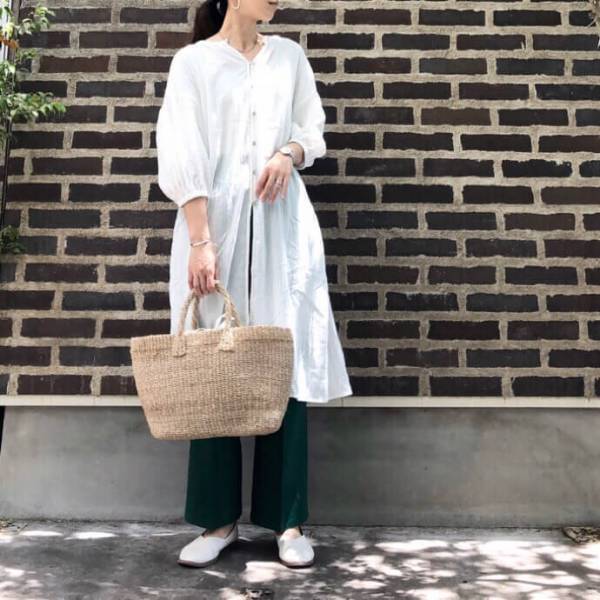 しまむらコットンワンピースが高見え！ 簡単着回しコーデ術