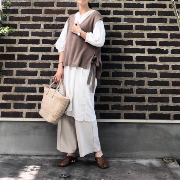 しまむらコットンワンピースが高見え！ 簡単着回しコーデ術