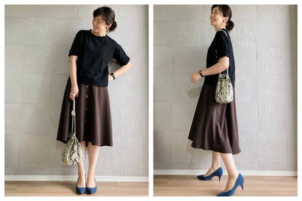 マックハウスに大人デビュー！ ひざ下丈フレアスカートをプチプラで攻略