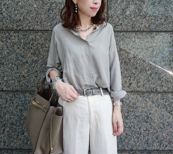 【UNIQLO】アラフォー向けおしゃれチュニックの処方箋。バンドカラーならシックに着こなせる！