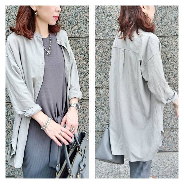 【UNIQLO】アラフォー向けおしゃれチュニックの処方箋。バンドカラーならシックに着こなせる！