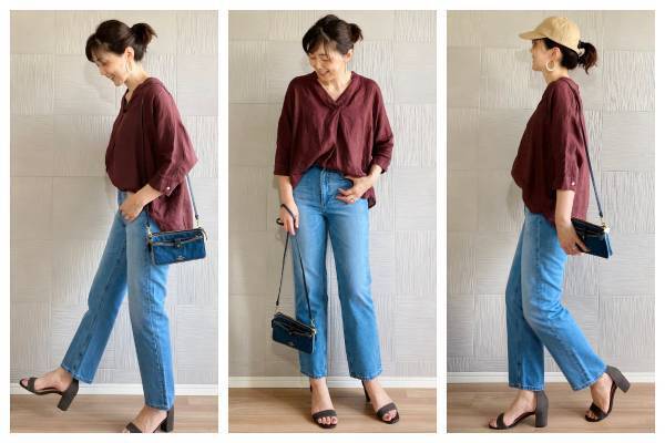 【GU】新色ハイウエストストレートジーンズで体型カバー＆おしゃ見え！ 40代女性が素敵に着こなすポイントとは？