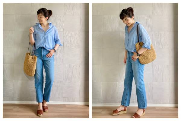 【GU】新色ハイウエストストレートジーンズで体型カバー＆おしゃ見え！ 40代女性が素敵に着こなすポイントとは？