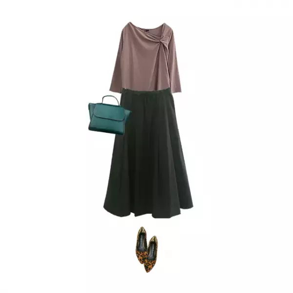 【しまむらコラボ】890円リブトップス。プチプラで叶えるアラフォー女子の秋コーデ