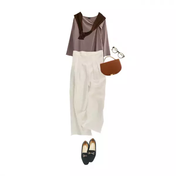 【しまむらコラボ】890円リブトップス。プチプラで叶えるアラフォー女子の秋コーデ