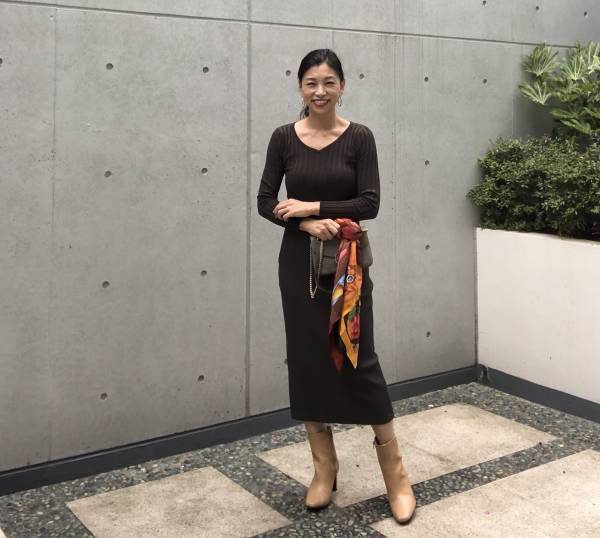 【GU】セットバックヒールブーツが秋コーデにおすすめです