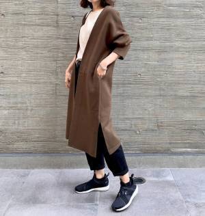 【GU】秋アウターはニットロングガウンでキマり！ STAY HOMEにもお出かけにも◎