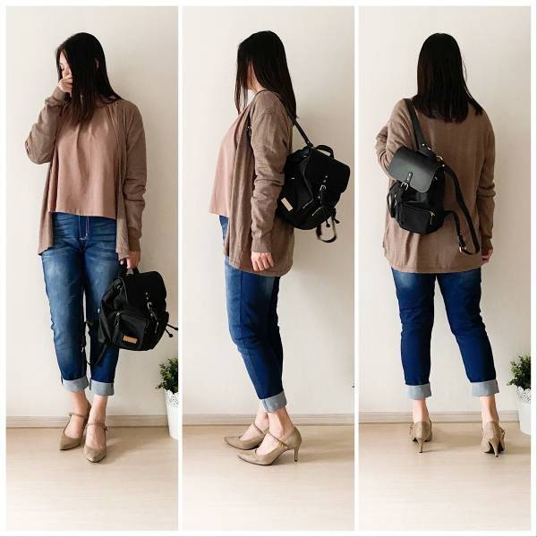 GUのメンズニットで抜け感たっぷりに着こなすのが気分。彼ともシェアできて◎