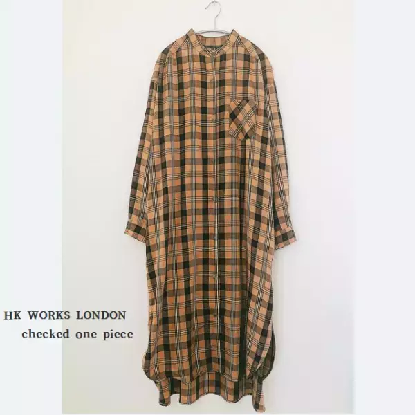 しまむらコラボのチェック柄ワンピース×文房具。秋を見つける小旅行コーデ