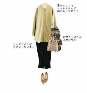 【しまむらコラボ】くすみグリーンが旬。1790円のコーデュロイチュニックが優秀