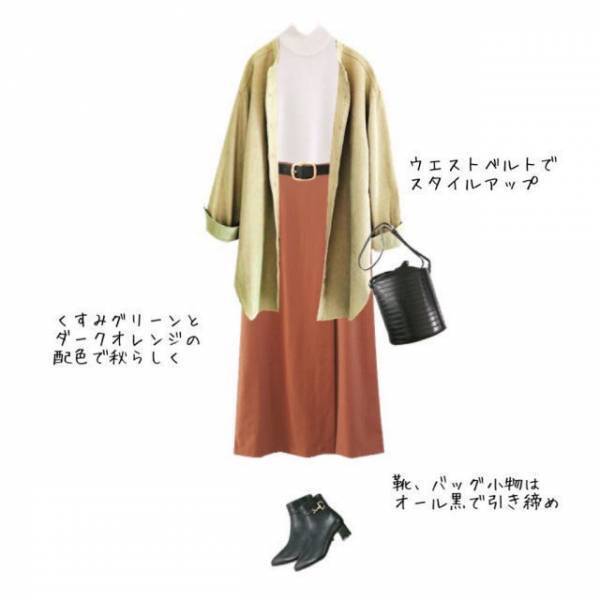 【しまむらコラボ】くすみグリーンが旬。1790円のコーデュロイチュニックが優秀