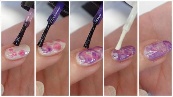 マーブルネイルの簡単なやり方【マニキュアでセルフネイル】