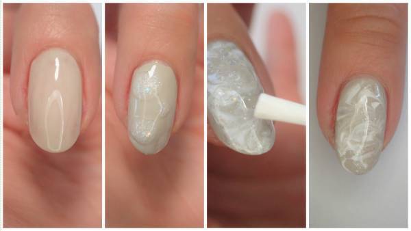 マーブルネイルの簡単なやり方【マニキュアでセルフネイル】