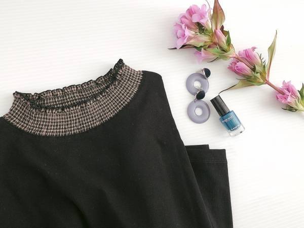 40代コーデに「studio CLIP」のプルオーバー襟シャーリングが効く！