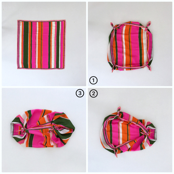 ビンテージスカーフを結ぶだけ。スカーフバッグの作り方【デキる女の決断クローゼット #21】