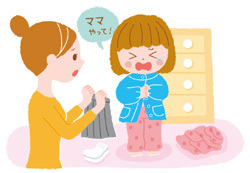 子どもが泣いたりぐずったり駄々をこねる