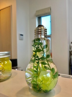 100均の造花と容器で人気のハーバリウムを作ってみた