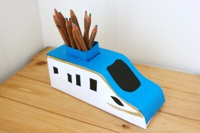 新幹線大好きな息子と、牛乳パックでリアルな連結モデルを作ってみた！