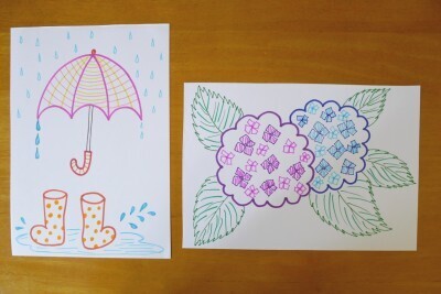 雨の日だからできる！水滴で遊ぶ「にじみ絵」