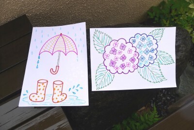 雨の日だからできる！水滴で遊ぶ「にじみ絵」