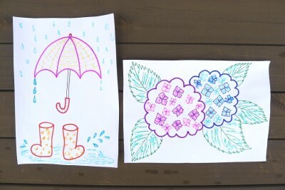 雨の日だからできる！水滴で遊ぶ「にじみ絵」