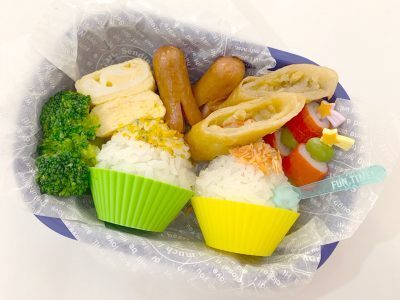 おかずカップに入れるだけ！かき氷ごはん弁当が子どもに大ウケ