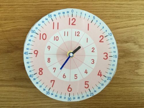 子どもに時計を正確に読ませたい！超アナログ時計を手作りしてみた