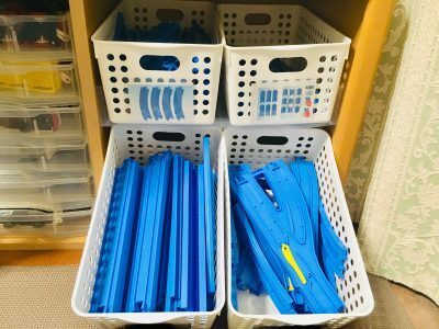 【片づけ】プラレールが100均の意外なグッズでスッキリ