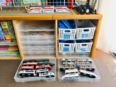 【片づけ】プラレールが100均の意外なグッズでスッキリ