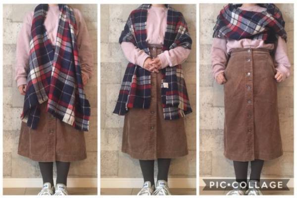 ダイソーのストール＆スヌードで冬の園送迎ファッションはばっちり