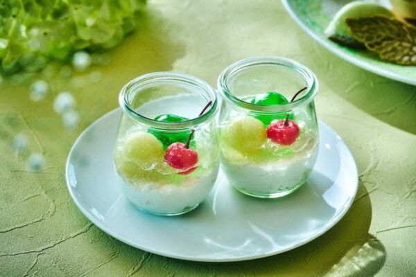 梅雨の季節におすすめ。ザ・プリンスギャラリー 東京紀尾井町、芳醇なメロンを味わえる“グリーンが美しい”アフタヌーンティー登場