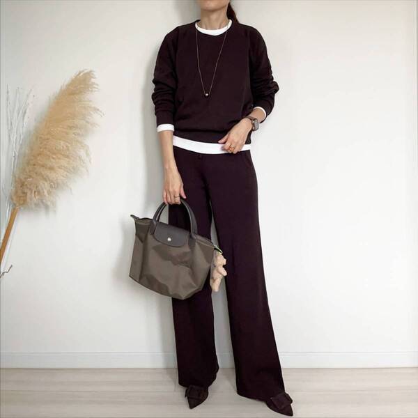 【ユニクロ】名品パンツでつくる！　秋らしさ満点の大人セットアップコーデ