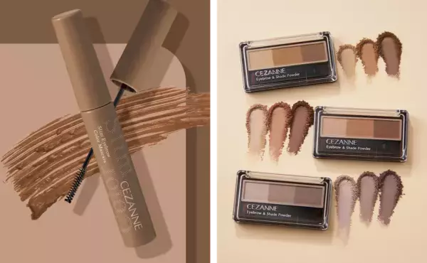 セザンヌの人気ニュアンス眉マスカラに抜け感のある定番ブラウンが仲間入り！　ノーズシャドウにも使える3色アイブロウパウダーには新色が登場