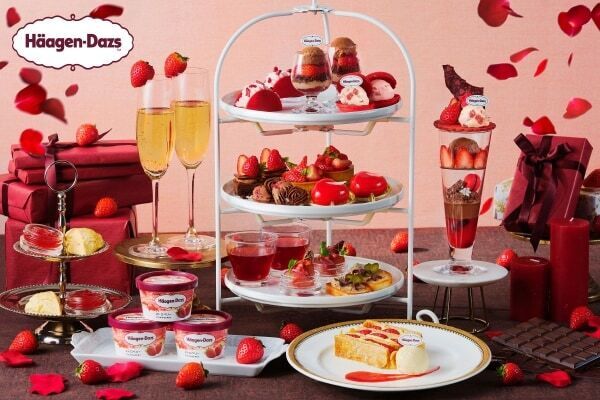 ハーゲンダッツコラボのスイーツがかわいい♡　ベストブライダル、横浜・大宮の2店舗でいちご＆チョコレートの期間限定アフタヌーンティーを開催