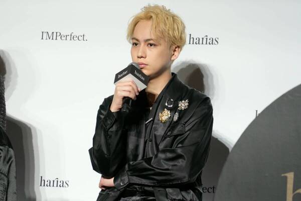 IMP. メンバーのメイクのこだわりは？　HARIAS新CM発表会で新TVCM撮影秘話も披露