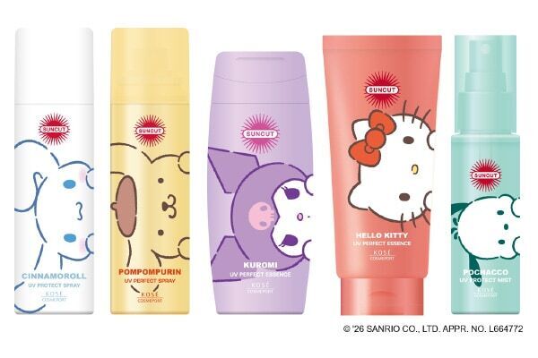 数量限定！　サンカットからサンリオキャラクターの特別デザイン日焼け止めが登場