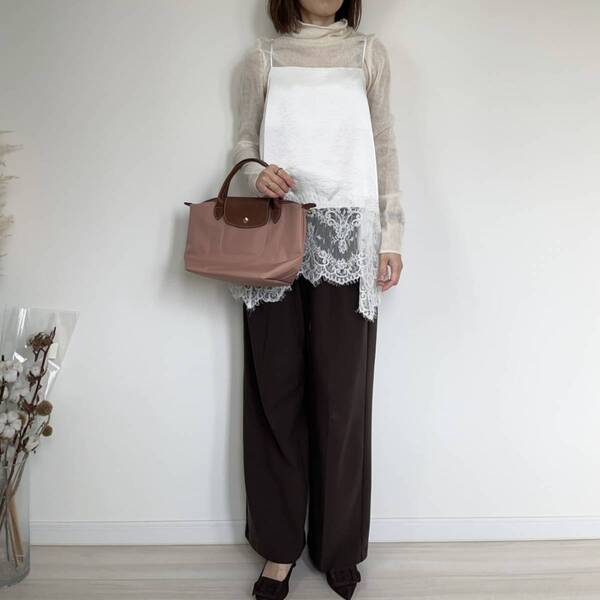 垢抜けたい人必見！　レースキャミソールでかなえる冬→春の着回しコーデ