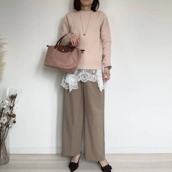 垢抜けたい人必見！　レースキャミソールでかなえる冬→春の着回しコーデ