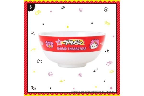 サンリオキャラクターたちがブタメンくんになりきったコラボ菓子セットが登場